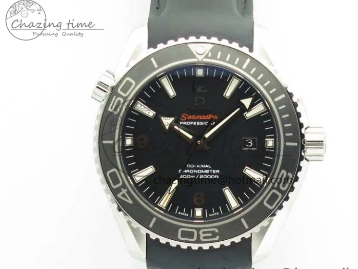 0119 Planet Ocean Pro Ceramic Bezel 45mm 1:1 OMF Best Edition On Rubber Strap A8500 (Black Balance Wheel) MoistureWicking 8136